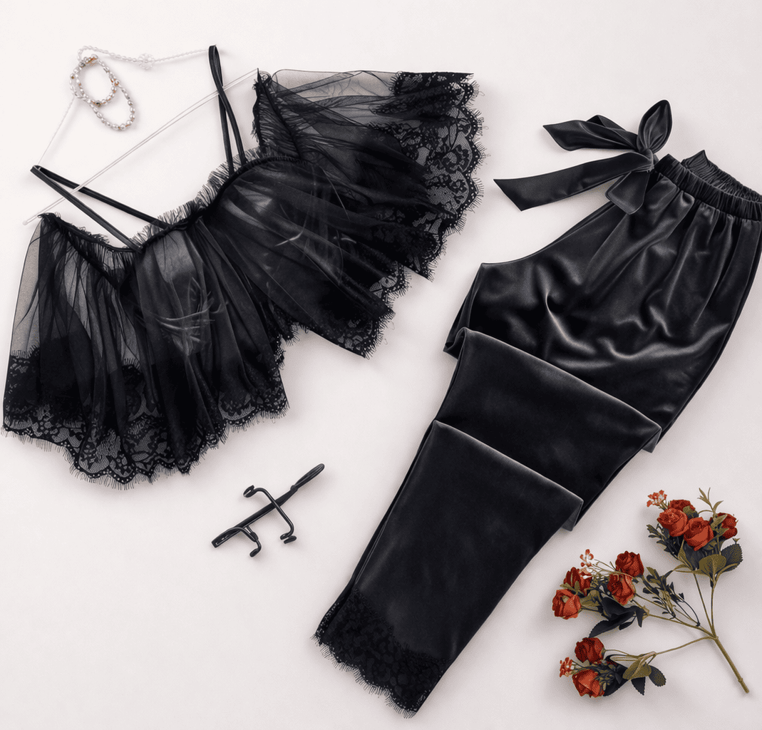 بيجامة نسائية مخمل موديل الفراشة لون فضي